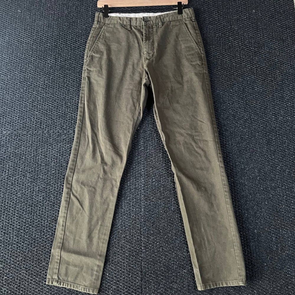 Zara Man Casual Comfort Chino Pants Olive Green Size 30X30 Rethinking Standards